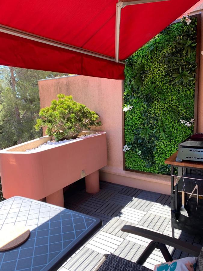 Jade - Appartement Climatise Vue Et Acces Mer Prive لا سين سور مير المظهر الخارجي الصورة